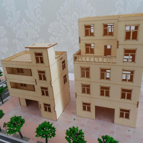 环境城市房屋楼房模型沙盘模型材料 套装手工diy制作建筑景观园林-图2